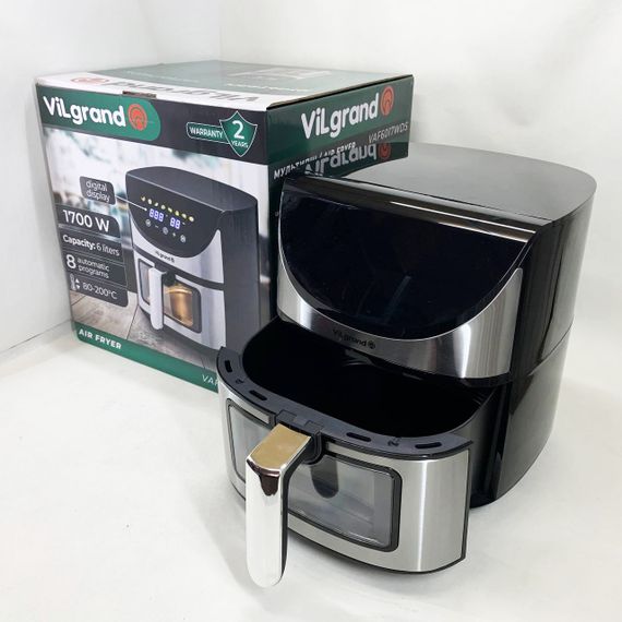 Фритюрница для блюд ViLgrand VAF6017WDS 1700 Вт 6 л, Аэрофритюрница для приготовления картошки фри OF-61 | Зображення 9