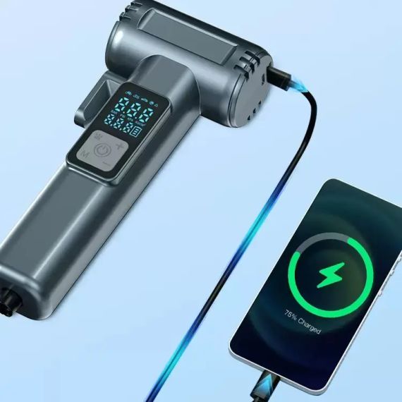 Автомобильный компрессор перезаряжаемый 150PSI 12V с Powerbank SW-201B | Зображення 2