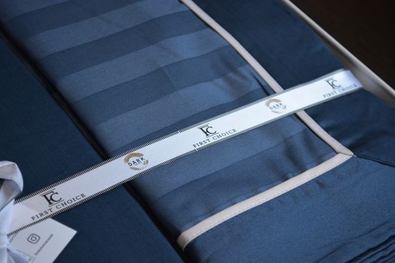 Постільна білизна First Choice Deluxe Satin 200 х 220 см Novel Line Denim | Зображення 3
