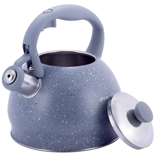 Чайник 2л нержавіюча сталь зі свистком з нейлоновою ручкою 1072GR KAMILLE | Зображення 2