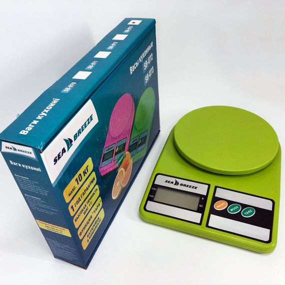 Ваги кухонні SeaBreeze SB-073, Електричні кухонні ваги, Точні кухонні ваги. Колір: зелений | Зображення 5