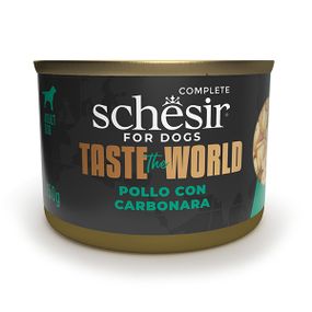 Schesir Dog Taste the World Chicken with Carbonara вологий корм з куркою та карбонарою для собак 150 гр