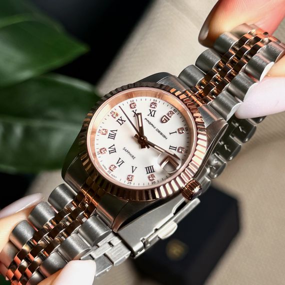 Жіночий годинник Pagani Design PD-1794L Silver-Rose Gold-White | Зображення 6