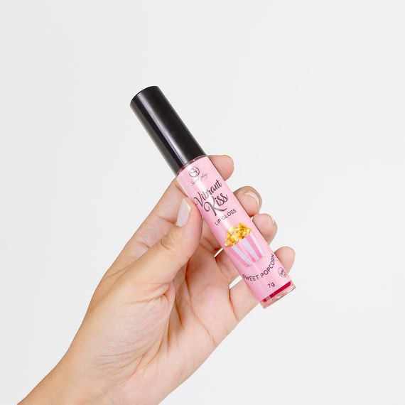 Блиск для губ з ефектом вібрації - Secret Play Sweet Popcorn Lip Gloss Vibrant Kiss | Зображення 3