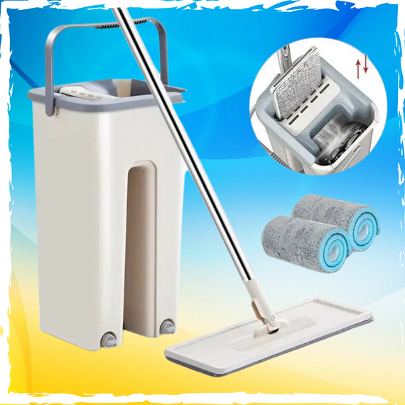 Швабра с ведром и отжимом. Швабра с отжимом и ведром лентяйка. Комплект для уборки швабра и ведро