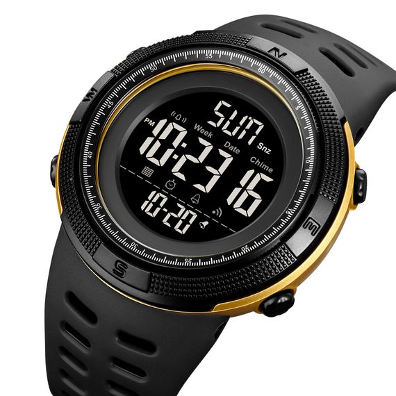 Чоловічий годинник Skmei 2070BKGD Black-Gold | Зображення 1