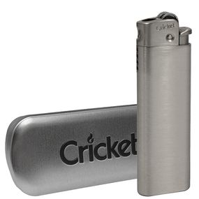 Газова Запальничка Метал Cricket Deluxe Turbo Silver У Кейсі