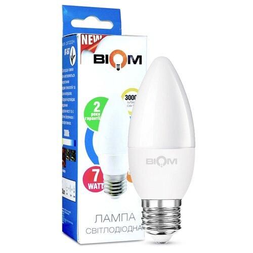 Светодиодная лампа Biom BT-567 C37 6W E27 3000К матовая (Нейтральный белый)