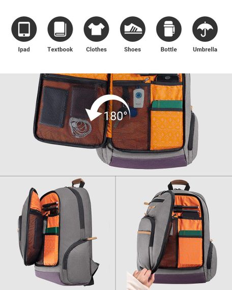 Міський рюкзак 25L KingCamp Arches  сірий | Зображення 7