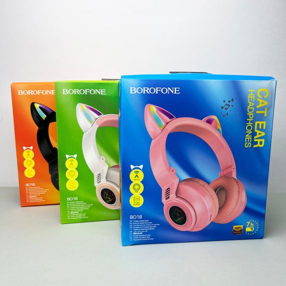 Бездротові навушники Cat Ear Borofone BO18 (Рожевий) | Зображення 1