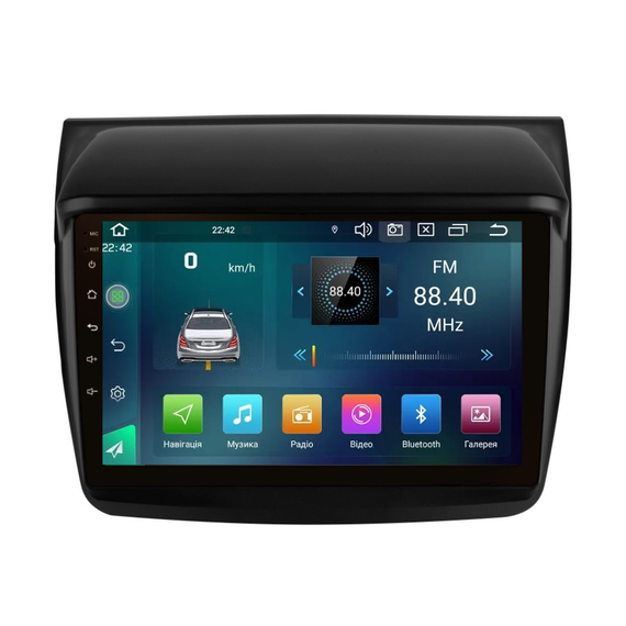 Штатна магнітола Cyclone C9 CPL GSM. 2+32GB. CARPLAY. 4G Mitsubishi Pajero Sport 2008-2015