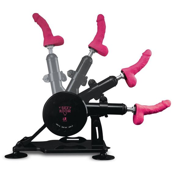 Секс-машина Dreamtoys Sex Room Sex Machine з насадками та пультом, чорна Sex Aura | Зображення 2