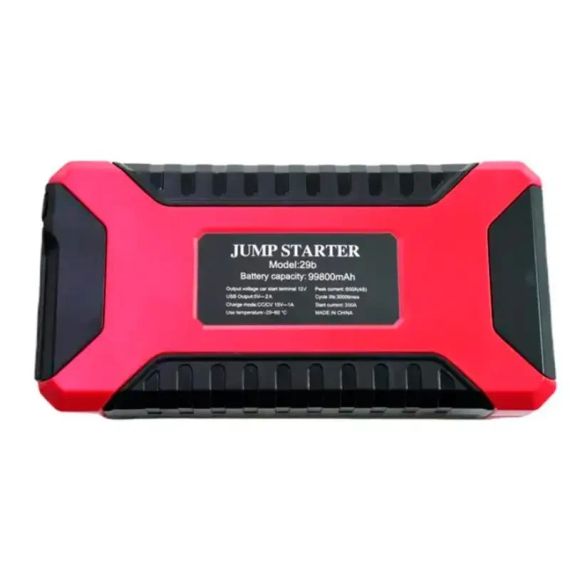 Пускозарядний пристрій 300/600A Jump Starter Pump з компресором 29B 99800 mAh | Зображення 2