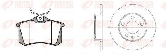 Комплект гальмівний задн. SEAT TOLEDO 02-,SKODA FABIA. OCTAVIA 97-, GOLF 97- (вир-во REMSA) REMSA 826301 на SEAT IBIZA V (6J5, 6P5)