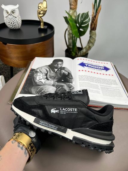 Чоловічі кросівки Lacoste Elite Active PRM Black White (топ якість) A4392 | Зображення 4