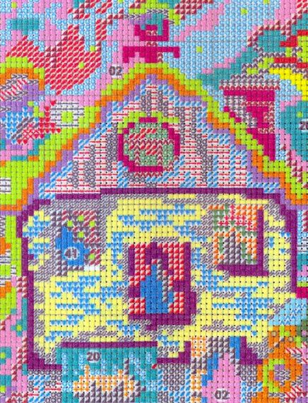 Набір для вишивання хрестиком за нанесеною на канву схемою "Christmas House".AIDA 14CT printed, 36*28 см | Зображення 6