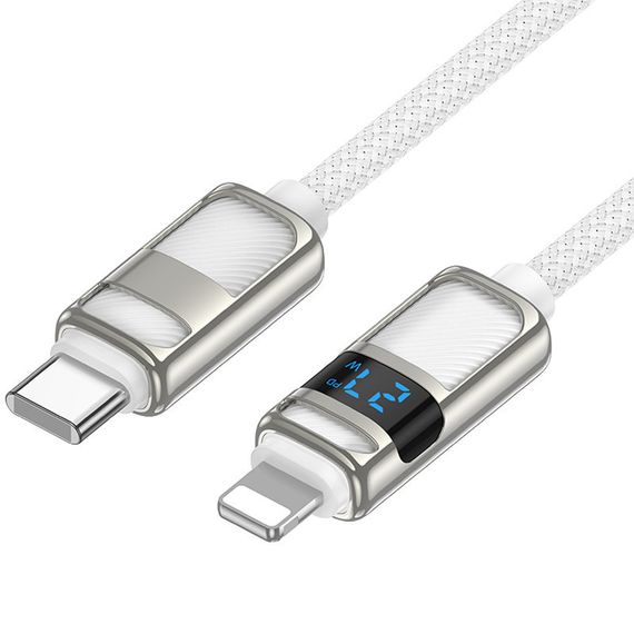 Дата кабель Hoco U137 Line with display Type-C to Lightning 27W (1.2m) | Зображення 2