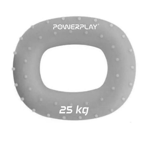 Еспандер кистьовий силіконовий PowerPlay PP-4337 Hand Grip Large 25 кг Сірий (PP_4337_Grey_25kg)