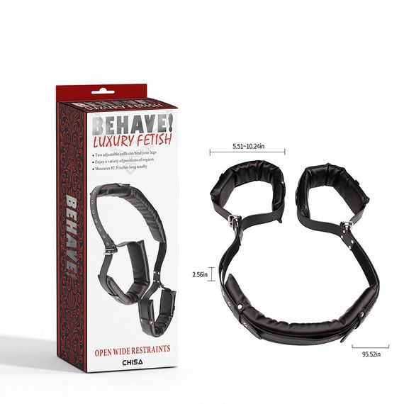 Фіксатори широкі Chisa Behave!Open Wide Restraints, чорні sexstyle | Зображення 6
