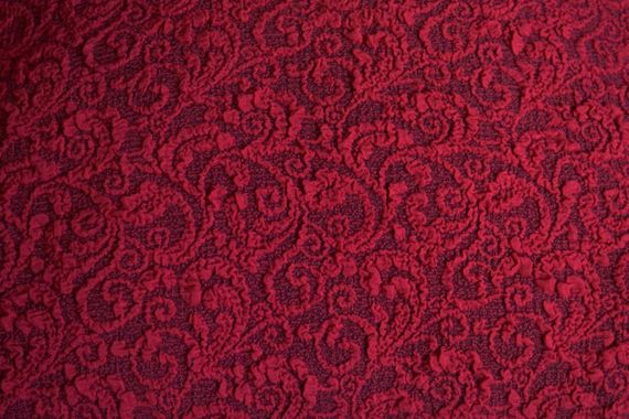 Жакардовий чохол на кутовий диван з спідницею Бордовий | Зображення 4