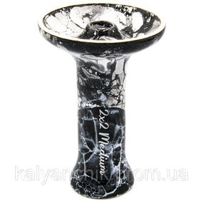 >Чаша для кальяна 2x2Hookah Medium черно-белая