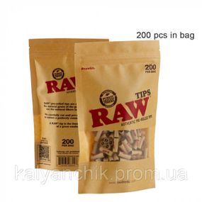 Фильтры RAW Authentic Pre-Rolled 200шт/уп