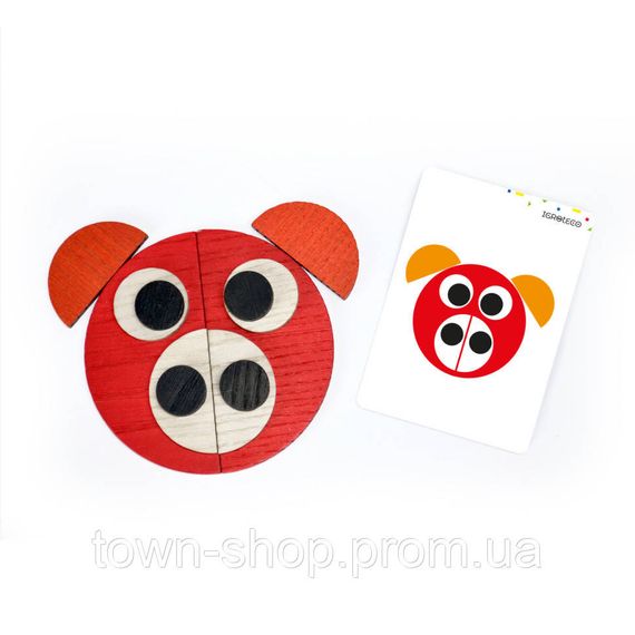Деревянная игра "Фигурная мозаика" Igroteco 900071, 30 элементов | Зображення 4