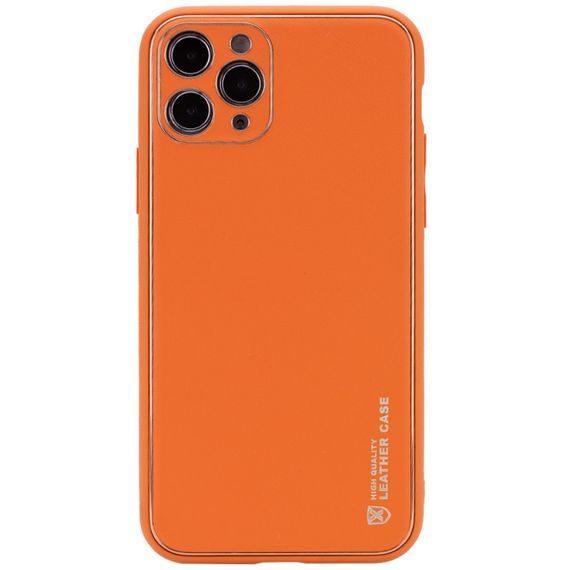 Шкіряний чохол Xshield для Apple iPhone 12 Pro (6.1") Помаранчевий / Apricot
