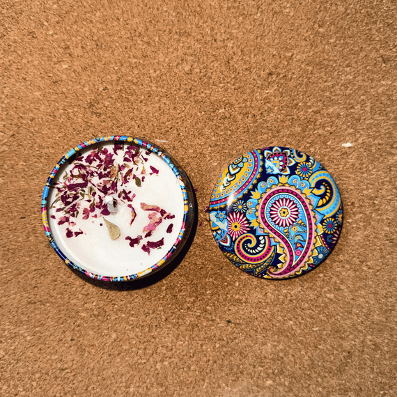 Аромасвічка з соєвого воску в металевій банці Кедр-ялівець 60г Без бренду 58589-5 | Зображення 2