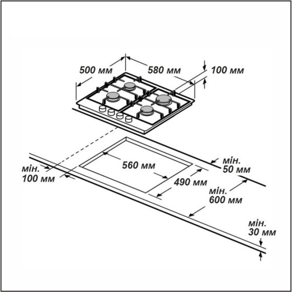 Варильна поверхня GPG161B Grunhelm | Зображення 5