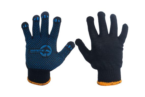 Перчатки Intertool - 70/30 с точкой 55г черные 10" (SP-0129) | Зображення 2