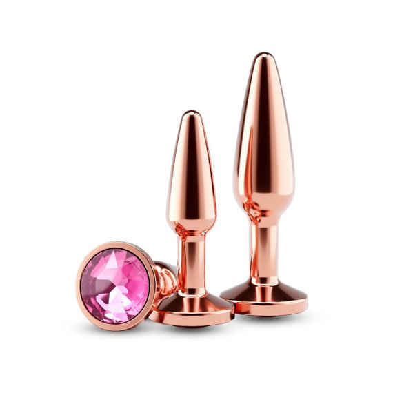 Набір анальних пробок NS Novelties Rear Assets - Tapered Trainer Kit - Rose Gold - Pink Sex Aura