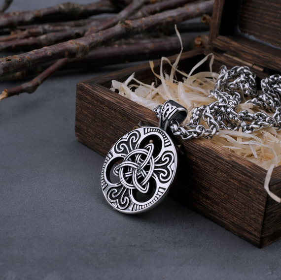 Кулон підвіска Vikings Celtic Knot амулет у кельтському стилі з ланцюжком - Silver | Зображення 1