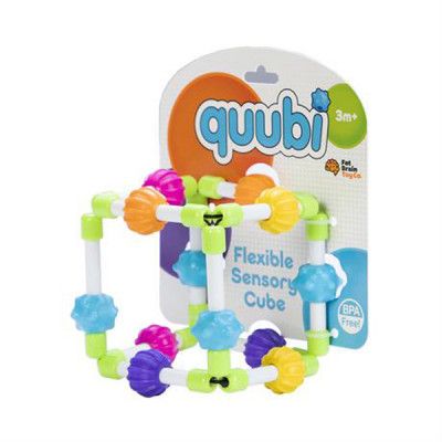 Погремушка Fat Brain Toys прорезыватель тактильный Кубби Quubi (F296ML) - Топ Продаж! | Зображення 1