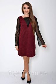 Плаття жіноче колір бордовий розмір 38 FA_001556
