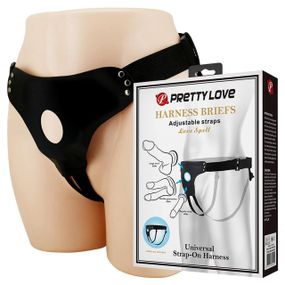 Трусики-ремни для страпона Pretty Love Love Spell, чёрные, 80-118 см Sex Aura