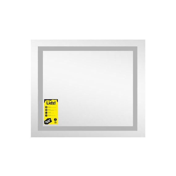 Дзеркало Lidz Kubis (KU1) 700х600 з LED-підсвічуванням Touch, з антизапотіванням, з димером, рег. яскравості LDKU60070049285 | Зображення 2