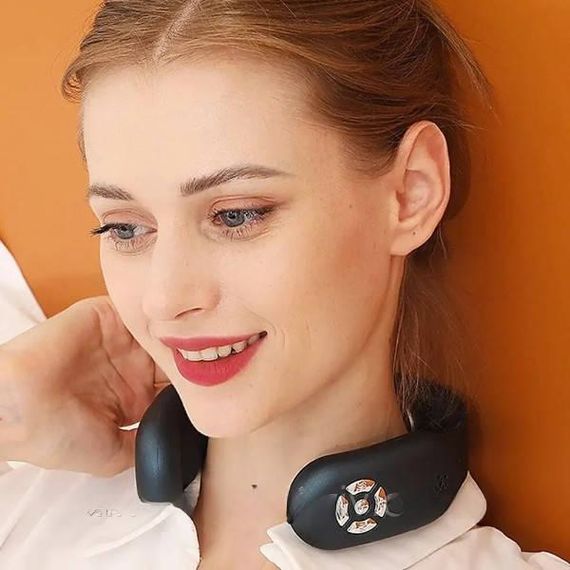 Масажер для шиї з функцією міостимуляції з пультом MDHL Neck Massager M12 Чорний