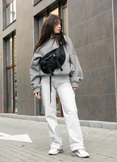 Жіноча сумка бананка Sambag Dynamicdart чорна 38 × 21 × 7 см (80411065) | Зображення 8