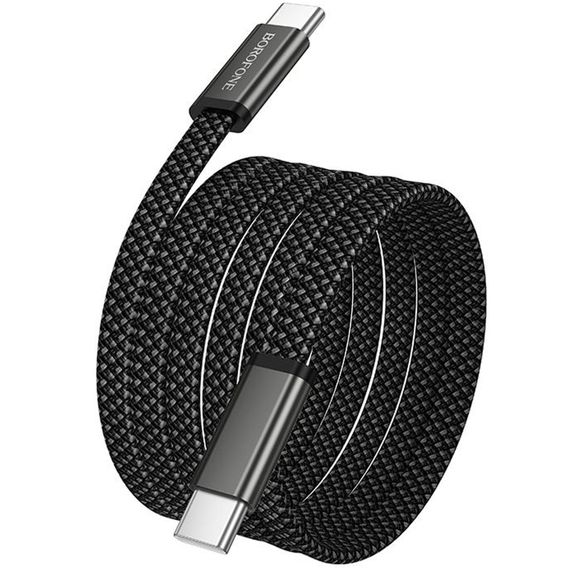Дата кабель Borofone BX124 Peace Type-C to Type-C 60W (1m) Black | Зображення 5