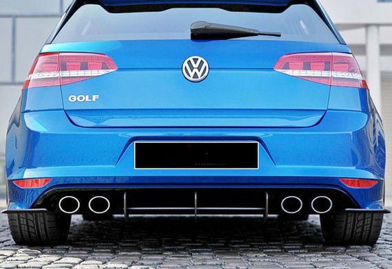 Задній дифузор DPT V-4 (для R / R-Line, 2012-2019, чорний матовий) для Volkswagen Golf 7/E-Golf рр | Зображення 3