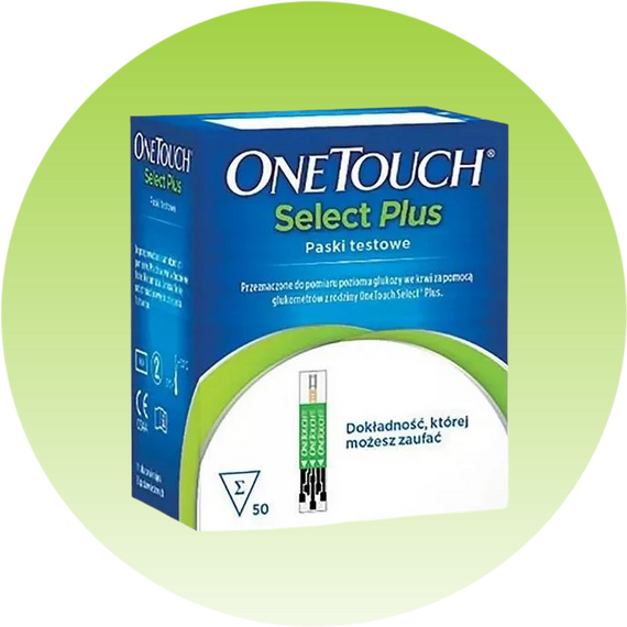 One Touch Select Plus, ван тач-селект плюс, тест смужки для глюкометра, 50 шт.