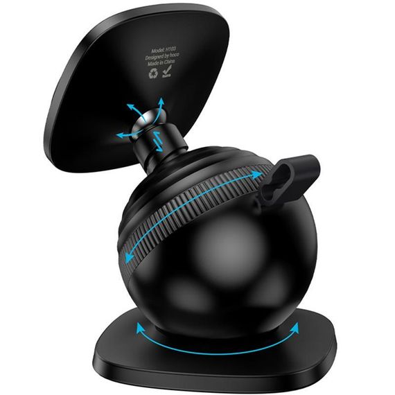 Автодержатель Hoco H103 Daisy magnetic (center console) Black | Зображення 2