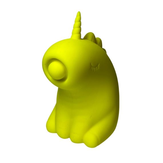 Стимулятор клітора з пульсацією UNIVIBE Єдиноріг, 5 режимів, жовтий Sex Aura | Зображення 1