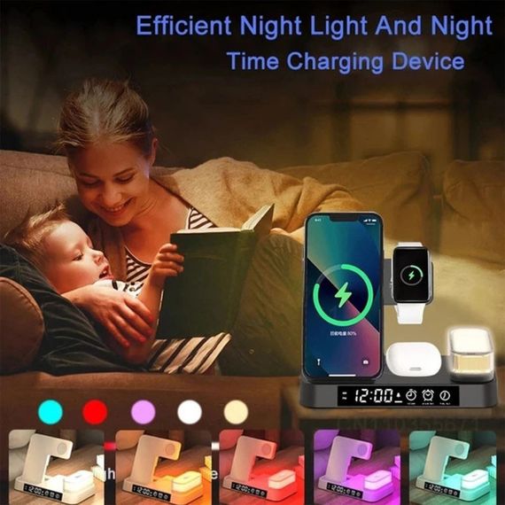 БЗП + годинник + нічник A37 4in1 30W White | Зображення 1