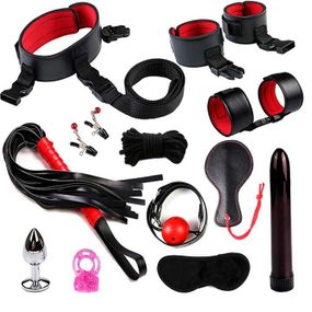 БДСМ бандажний набір з 12 предметів Червоний — Садо-мазо