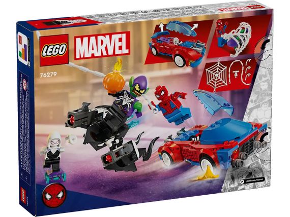 Конструктор LEGO Marvel Автомобіль для перегонів Людини-Павука й Зелений Гоблін з отрутою Венома (76279) | Зображення 1