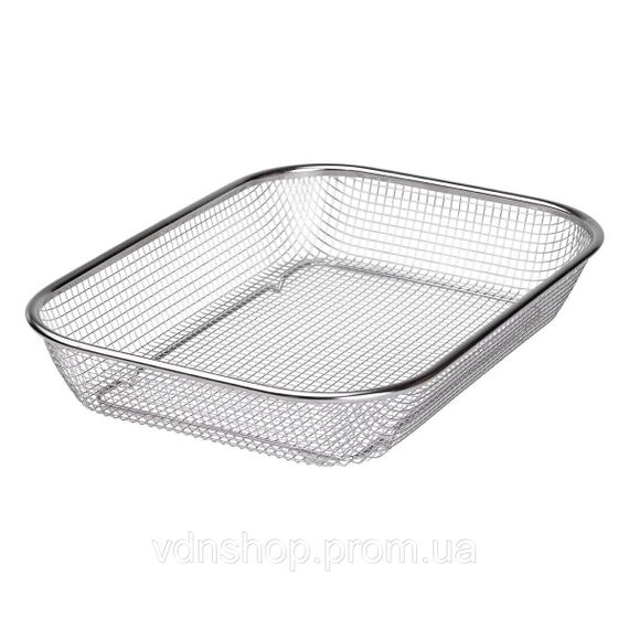 Сито-кошик для миття овочів та фруктів 37.5х27.5х6.8 см друшляк з нержавіючої сталі HP-19-23-L | Зображення 3