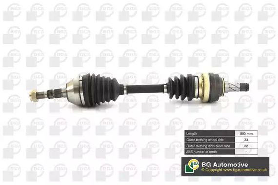 Полуось Astra/Zafira 1.4/1.6i 04-13 (33/22) 950mm L, BGA (DS9515L) | Зображення 3