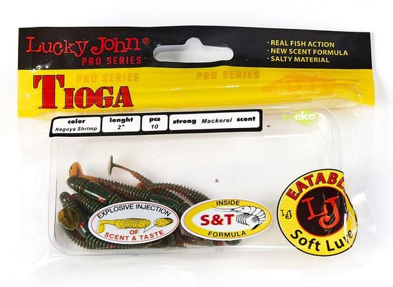 Виброхвост Lucky John Лаки Джон Tioga 2" 085 10 шт в упаковке | Зображення 1